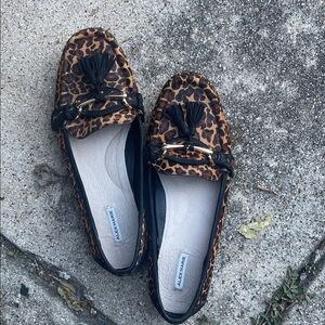 Alex Marie Animal Print Tassel Loafers